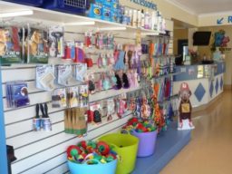 Pet products on display at Pet Doctor